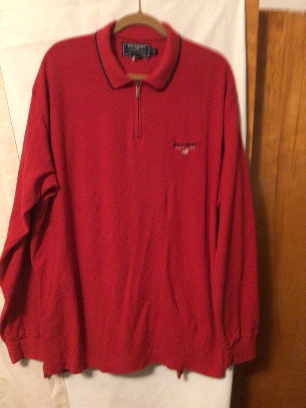 Polo Sport Ralph Lauren Vintage textured  long sleeve tee shirt SZ XXL